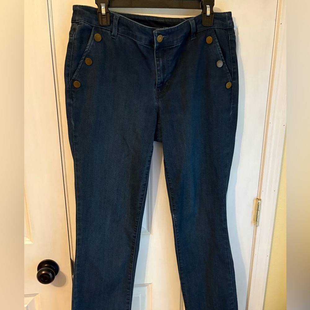 Christopher & Banks Blue Straight Leg Jeans